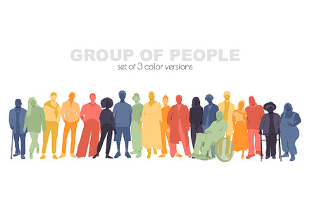 Group of people set. Diversity, a Person Illustration by Stafeeva
