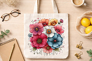 Whimsical Spring Flowers Clipart, an Illustration by Canvas Craft (Thumbnail 7 of 7)