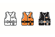 Life Jacket Vector Icons, an Object Graphic by Artonix (Thumbnail 2 of 3)