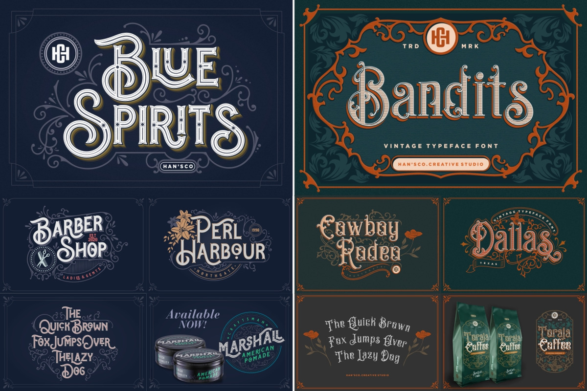 Amazed Vintage Font Bundle - SALE!, a Serif Font by HansCo Studio (Photo 7 of 13)