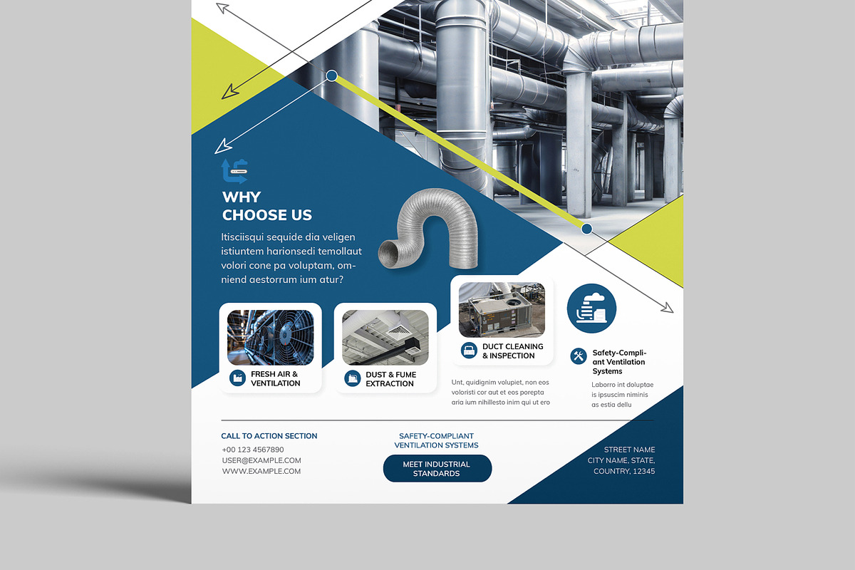Industrial Ventilation Services, a Flyer Template by MightyDesign (Photo 5 of 8)