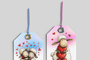 Whimsical Valentine Sheep Clipart, a Graphic by one-touch (Thumbnail 4 of 16)