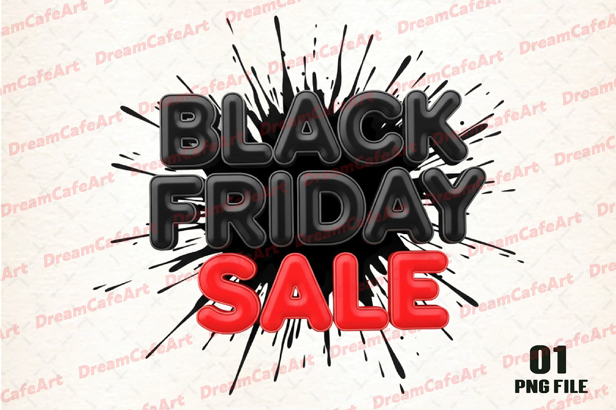 Black Friday Sale PNG, an Illustration by DreamCafeArt (Photo 1 of 4)