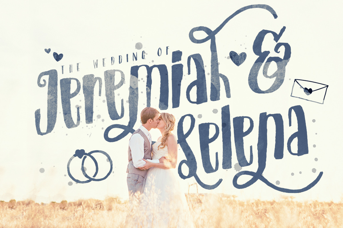Just Married! Wedding font preview 5