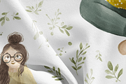 Quirky Girl Seamless Pattern, a Decorative Illustration by Pati Charm Studio (Thumbnail 7 of 7)
