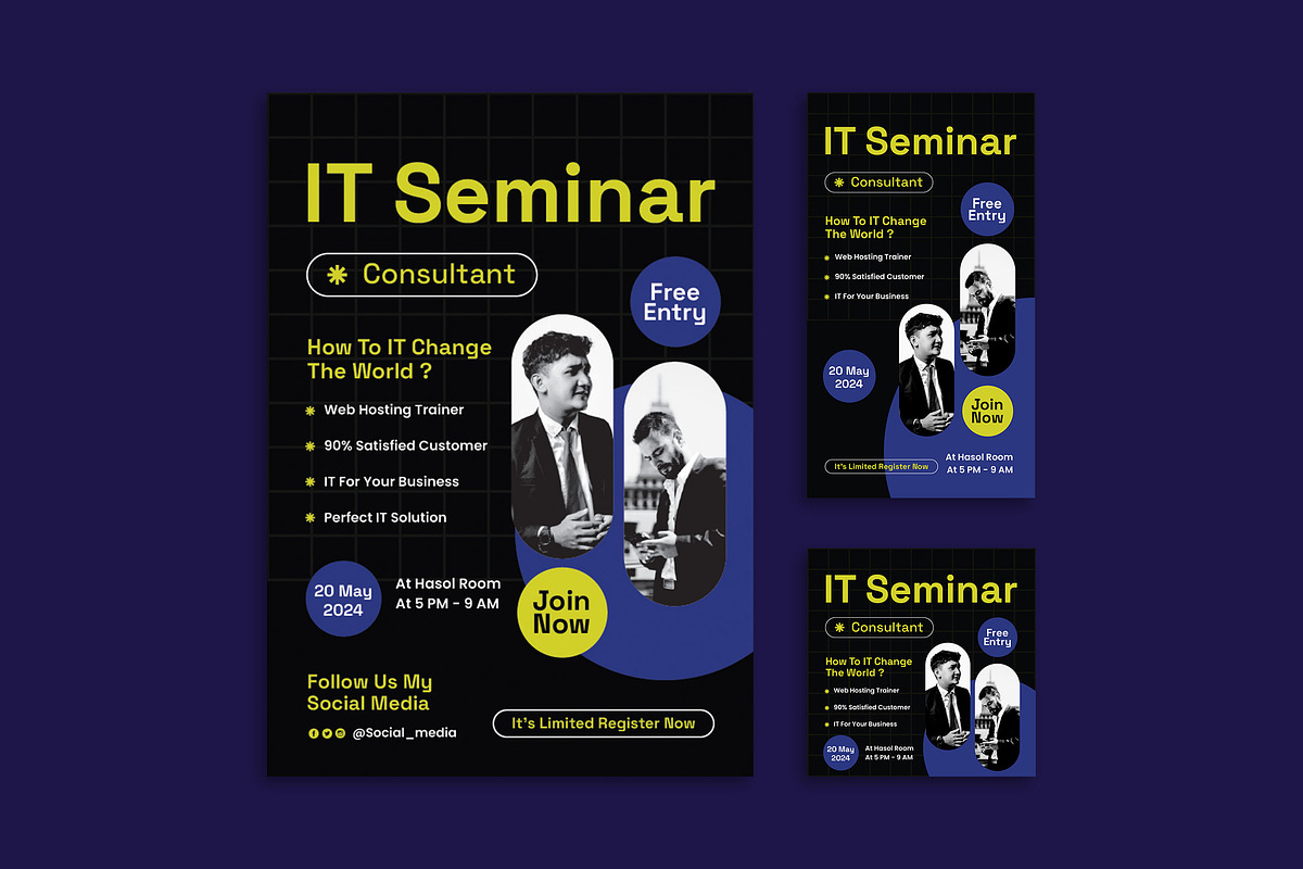 IT Seminar Consultant - Flyer, a Flyer Template by Haidezign