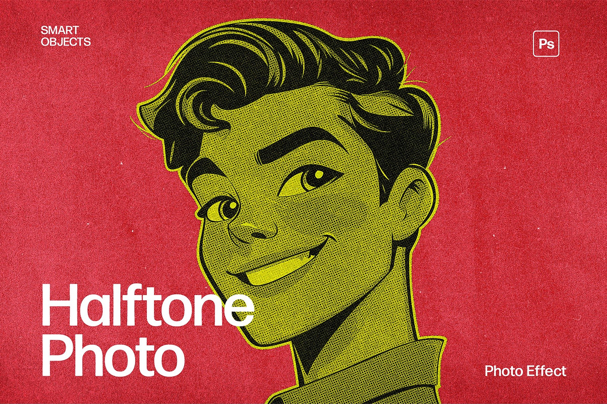 Retro Halftone Comic Portrait, a Layer Style Add-On by DesignerCandies (Photo 7 of 7)