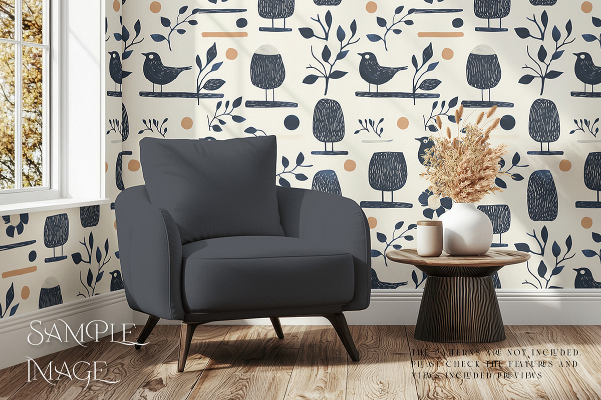 Living Room Wallpaper Mockups, a Product Mockup by mock-ups (Photo 7 of 16)