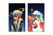 Fashion girls portraits set + banner, a Person Illustration by PaperTrident (Thumbnail 4 of 10)