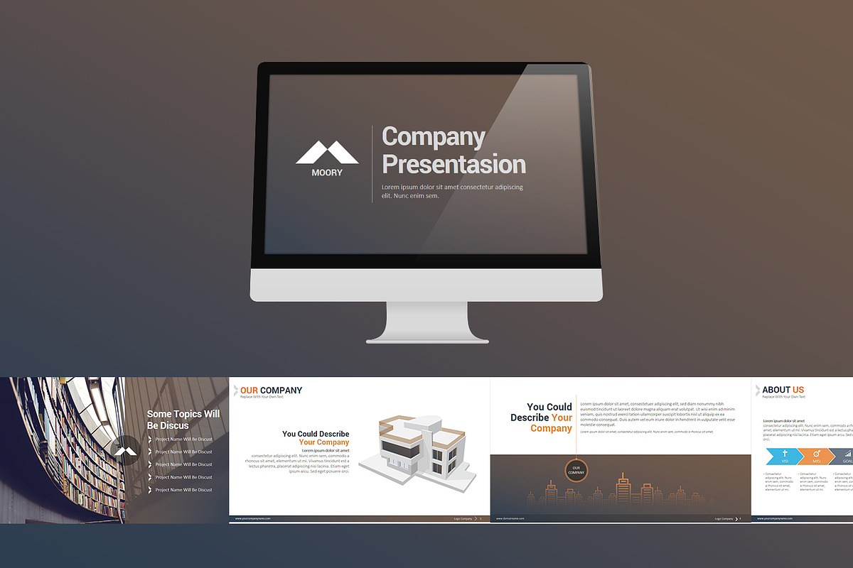 Moory Company Powerpoint, a Presentation Template by Stock Shape (Photo 1 of 4)
