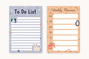 Planner and diary page templates set, a Decorative Illustration by Good Studio (Thumbnail 2 of 7)