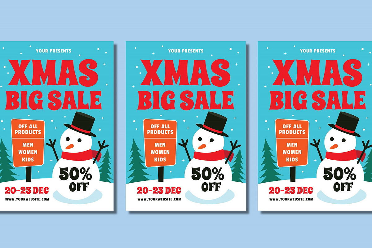 Xmas Big Sale Flyer Set, a Flyer Template by Patria Ari (P4tcreativa) (Photo 4 of 4)