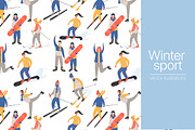 Winter sport people characters, a Person Illustration by Thkatefox (Thumbnail 1 of 7)