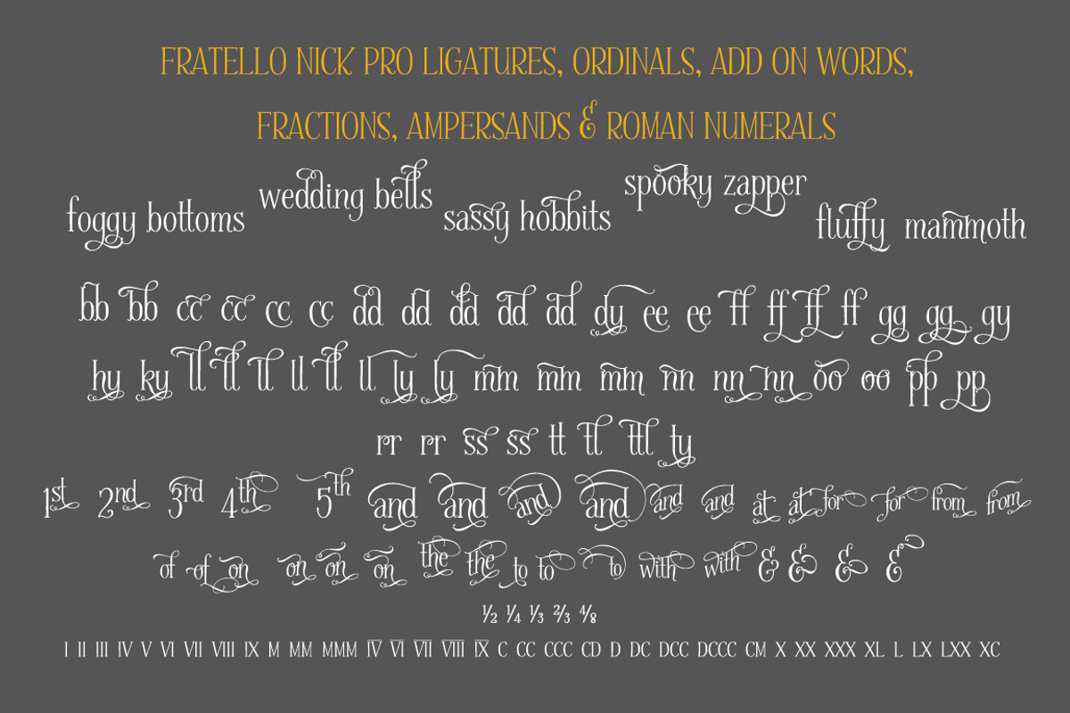 Fratello Nick Total Collection, a Font by Debi Sementelli (Photo 10 of 13)