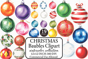 Christmas Baubles Sublimation Clipar, an Illustration by Libby Wishes (Thumbnail 1 of 7)