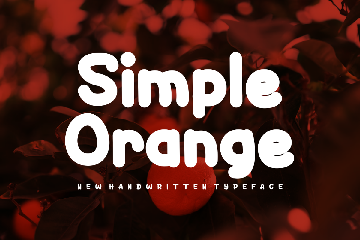Simple Orange - Font, a Handwritten Font by artchiles_design (Photo 3 of 5)