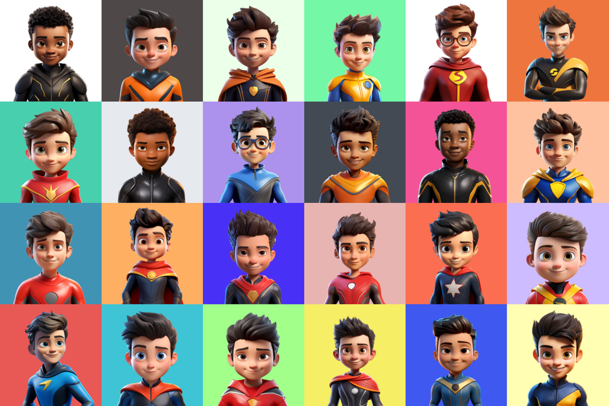 125 Animoji - Children Superhero, a Characters & Person 3D Model by Digital Blood (Photo 6 of 9)