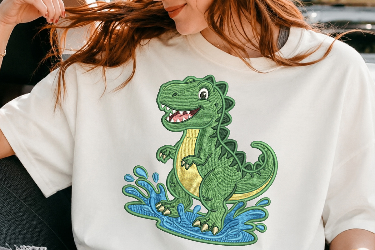 Cute Green Dinosaur PNG, an Object Illustration by DreamCafeArt (Photo 2 of 6)