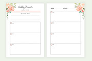 Weekly Planner A5 Inserts, a Stationery Template by EasyLifePlanners (Thumbnail 3 of 6)