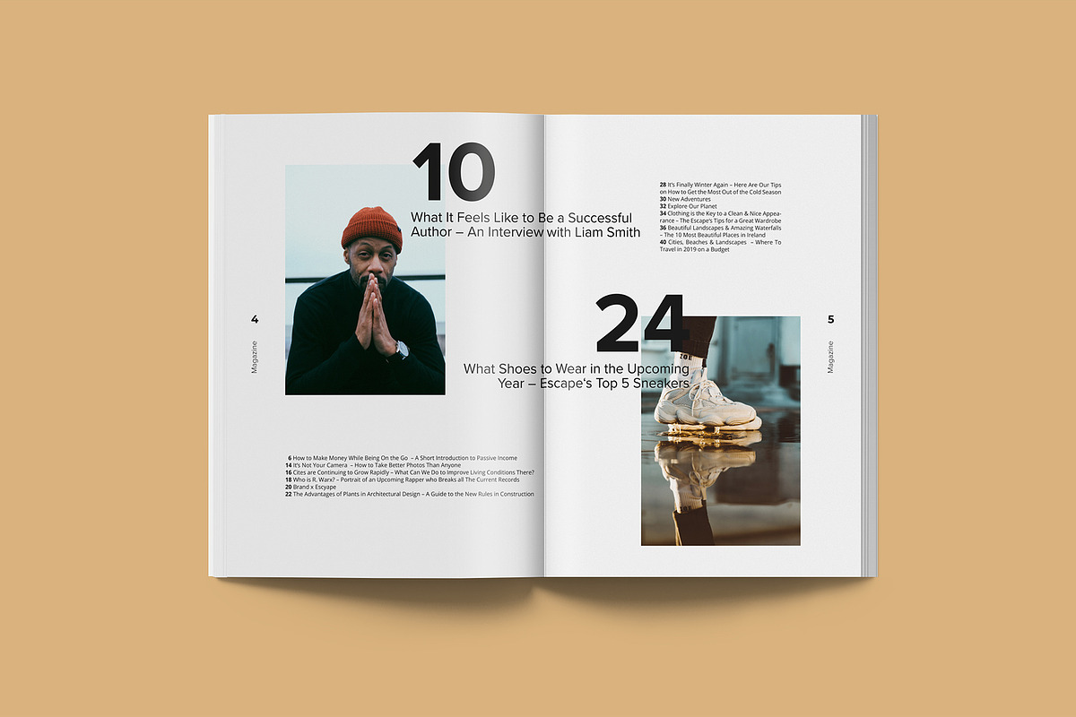Escape Magazine Template, a Magazine Template by Designshot (Photo 2 of 10)