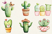 Cactus Doodle Sublimation Clipart, an Illustration by OK Design (Thumbnail 5 of 5)