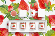 Watercolor Strawberry Fruits Clipart, a Food Illustration by Olga Begak Art & Design (Thumbnail 5 of 5)