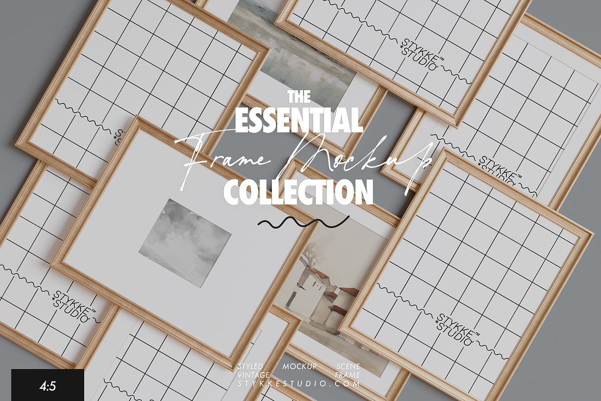 VINTAGE FRAME MOCKUP | 4:5, a Household Mockup by Stykke Studio (Photo 11 of 23)