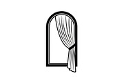 Window Curtain Silhouette Bundle, an Illustration by Creativeshirt (Thumbnail 18 of 51)