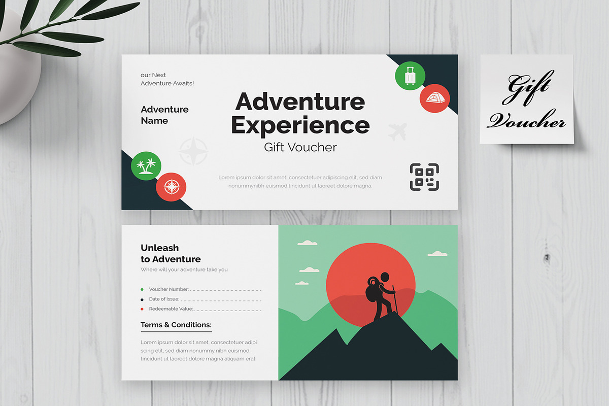 Adventure Experience Gift Voucher, a Card Template by MightyDesign (Photo 2 of 6)