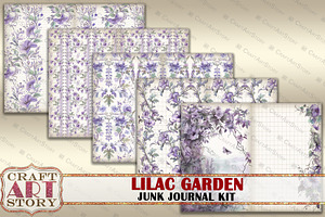 Lilac Garden Junk Journal Kit