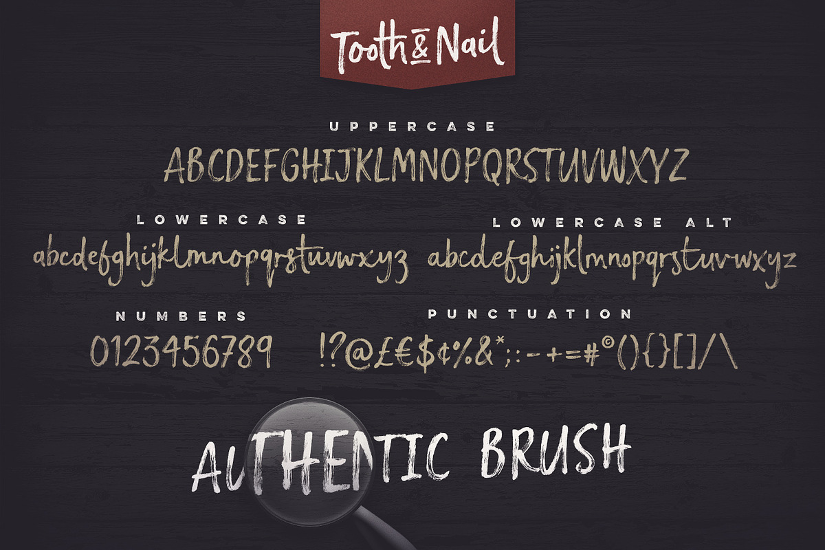 Tooth & Nail Dry Brush Font preview 7