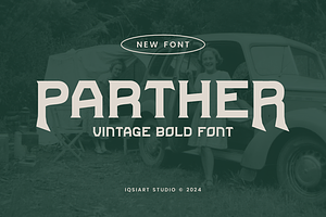 Parther- Vintage Font, a Serif Font by Iqsiart Studio