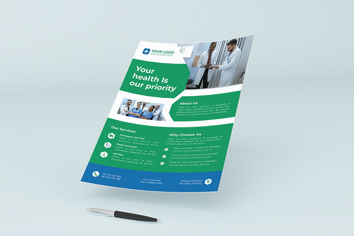 Medical Flyer Template, a Flyer Template by Lakhan1998 (Photo 4 of 5)