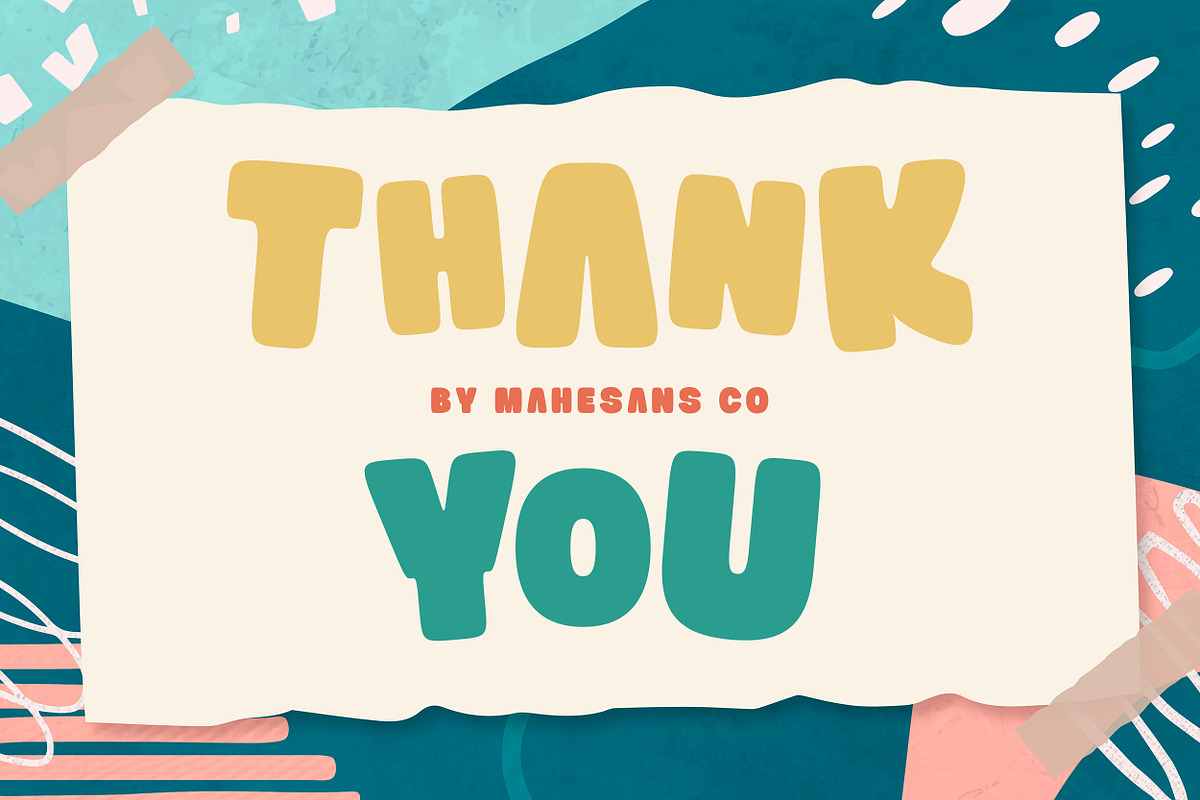 Bubble Gummy | Playful Display Font, a Sans Serif Font by Mahesans Co (Photo 9 of 10)