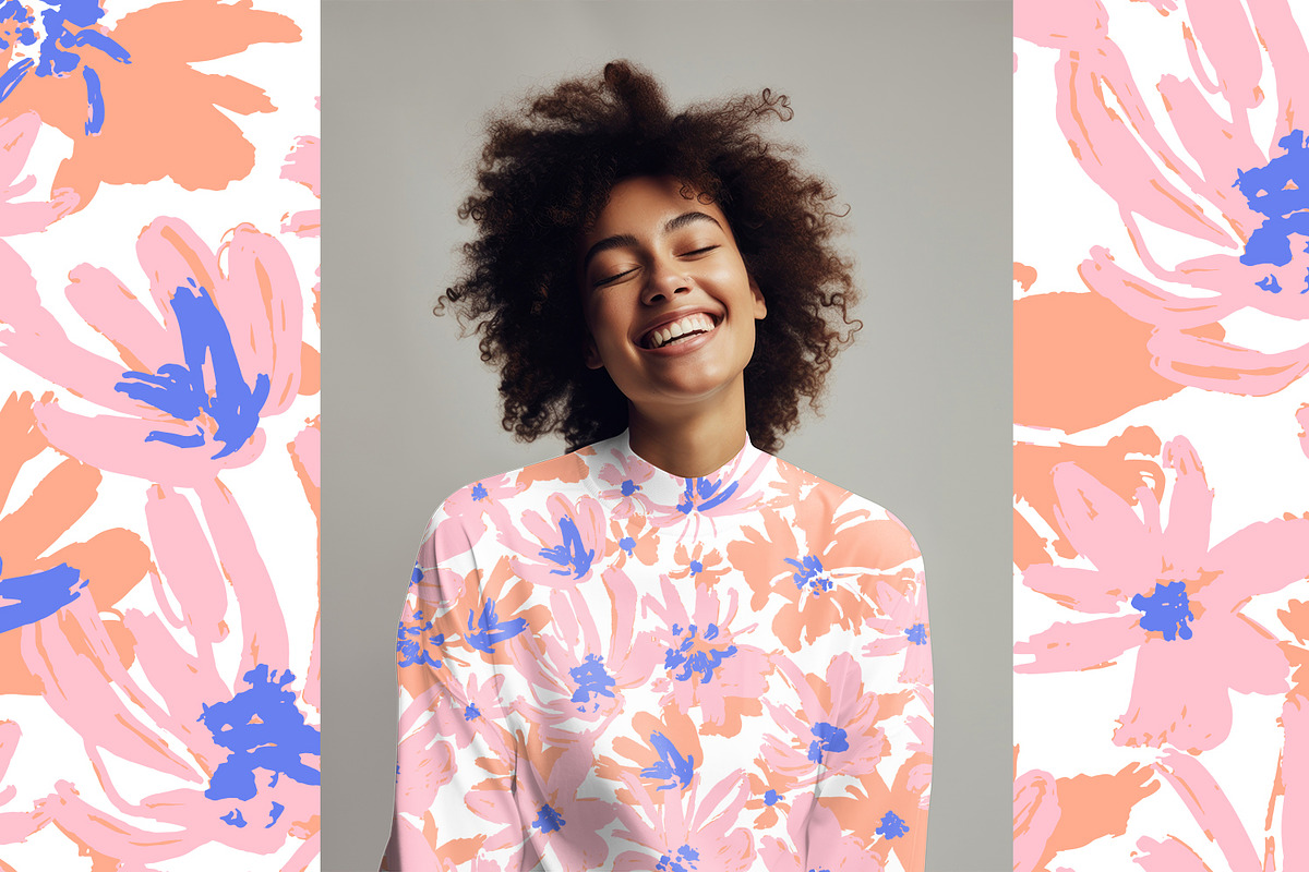 Summer Pink Flowers, a Pattern Graphic by MalyskaStudio (Photo 14 of 14)