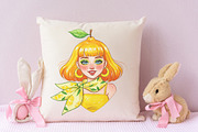 Summer Lemon Woman Clipart, an Illustration by RobertsArt (Thumbnail 6 of 7)