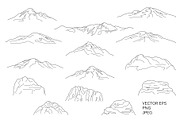 Mountains & Birds, a Decorative Illustration by Valentyna Smordova (Thumbnail 4 of 8)