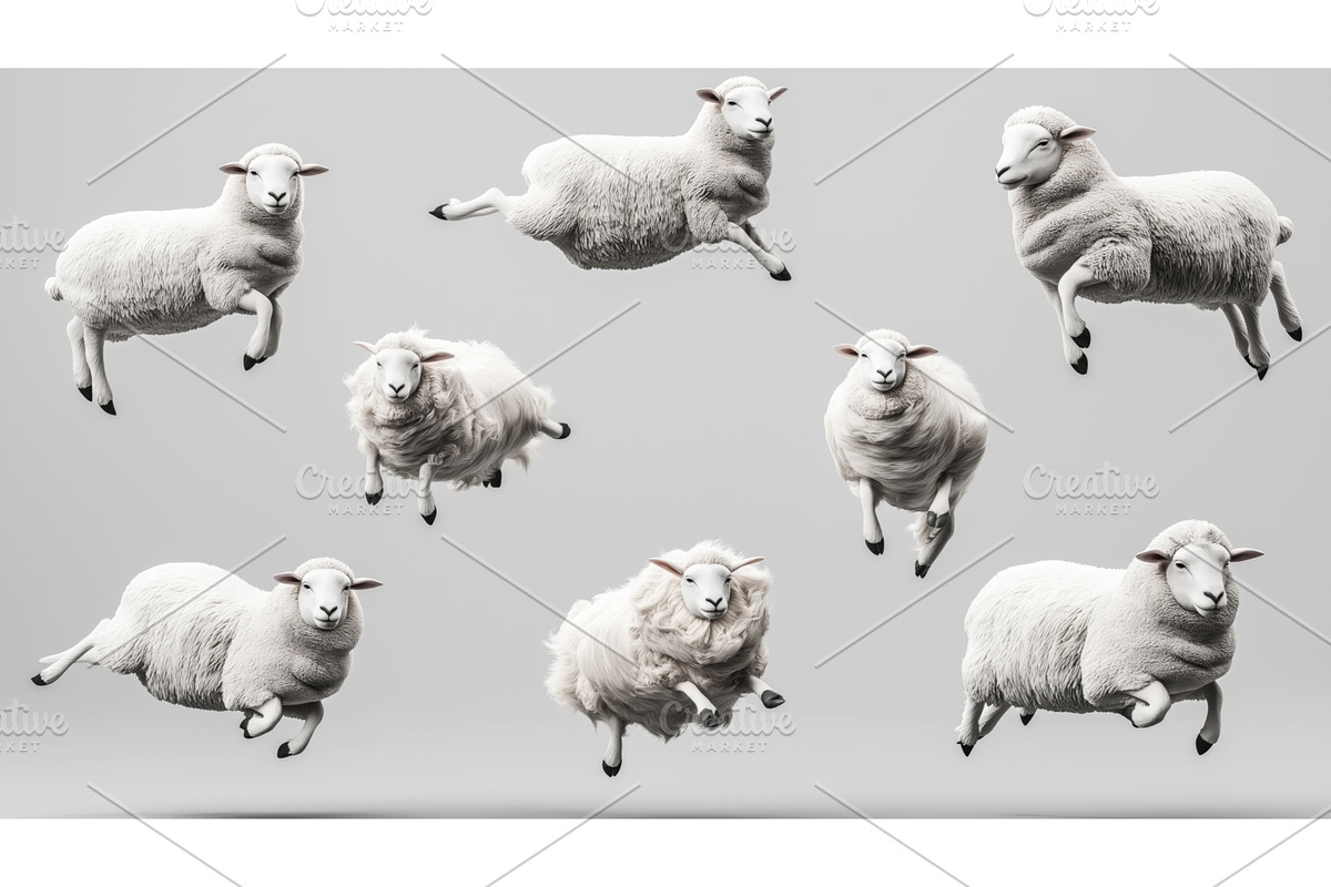 Surreal image of multiple fluffy, an Animal Illustration by Sergey Kotenev