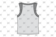 Thick Ribbed Tank Top Fashion Flat, a Shirt Mockup by haydenwentworth (Thumbnail 3 of 3)