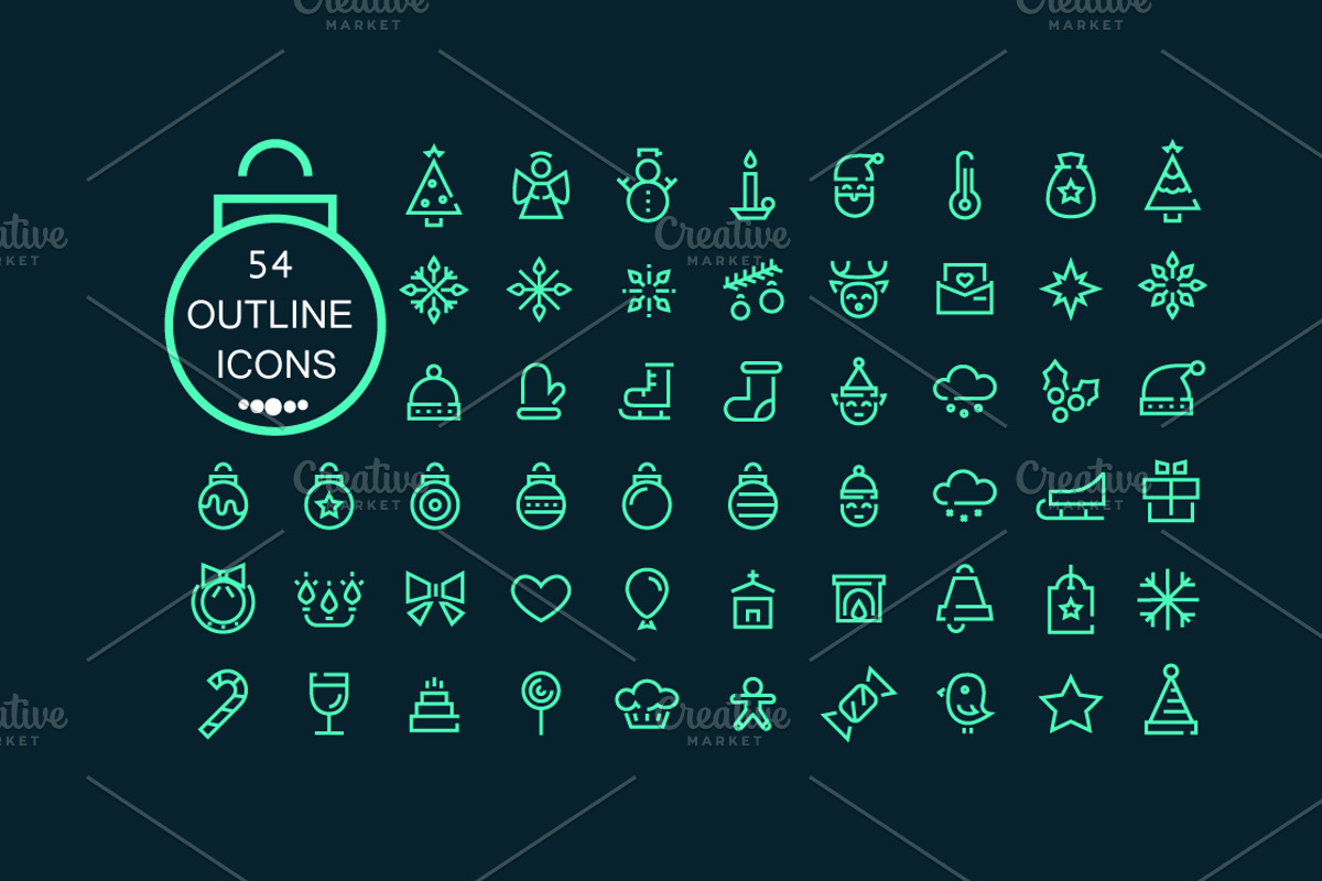54 Christmas Icons
