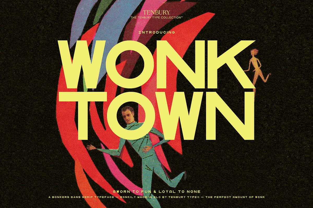 10B Wonktown: Funky Little Sans, a Sans Serif Font by Tenbury Type (Photo 1 of 5)