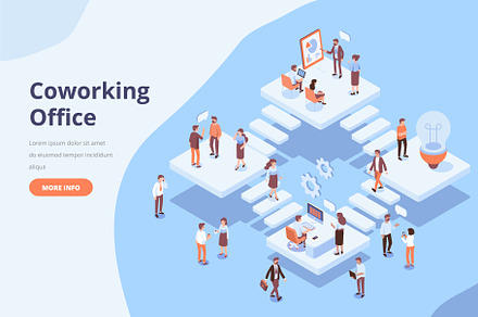 Isometric people big vector set, a Finance Illustration by Vector_Art