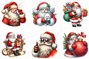 Christmas Santa Claus Watercolor, an Illustration by DreamPrint404 (Thumbnail 2 of 4)