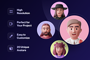 Facely v2 - MetaPeople 3D Avatar, a Characters & Person 3D Model by Illustraly Design (Thumbnail 3 of 6)