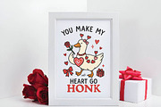 Funny Valentine Goose PNG, Valentine, an Illustration by DreamPrint404 (Thumbnail 2 of 8)