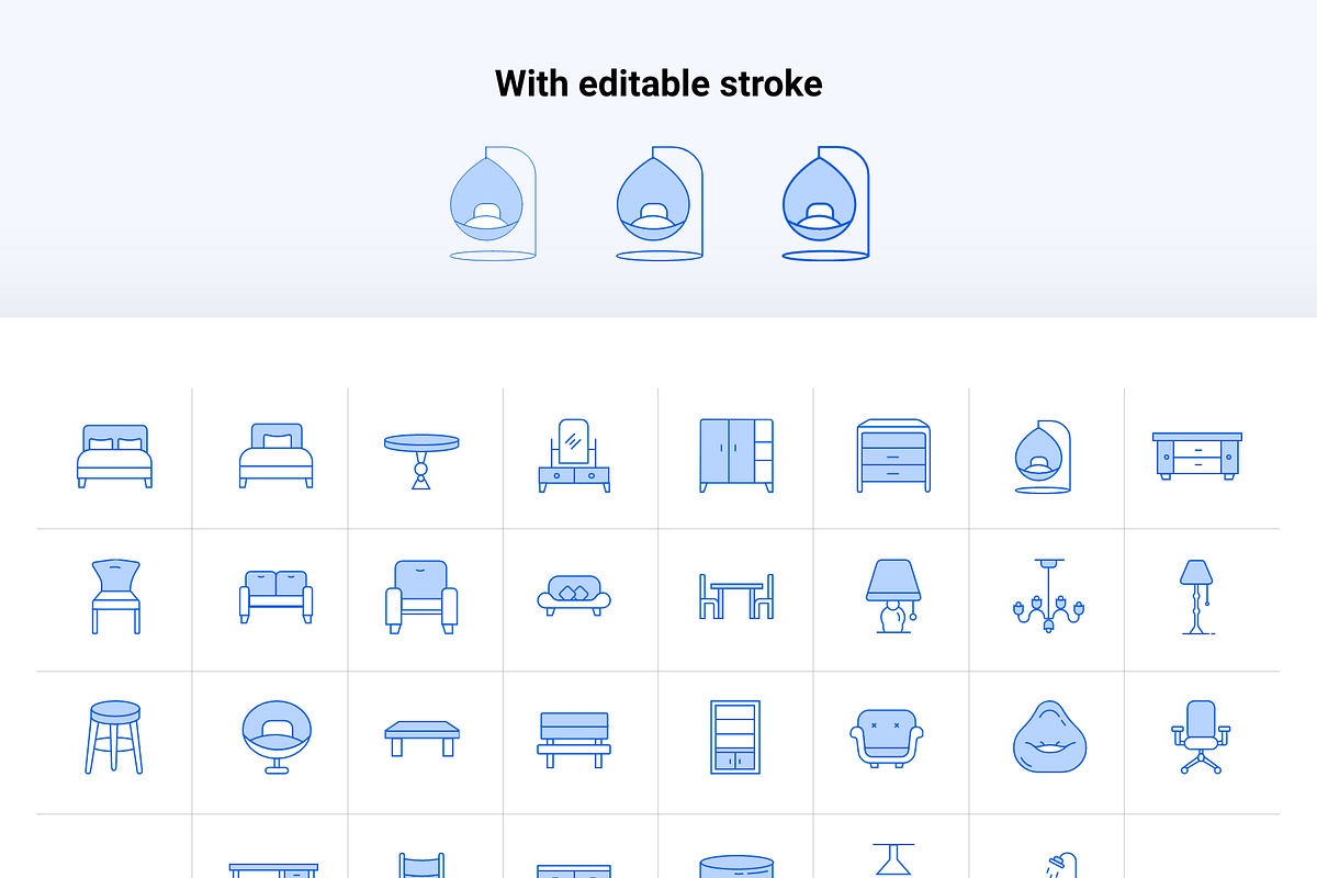 Furniture duotone icon pack, a Duotone Icon by Ragul Creates (Photo 3 of 3)