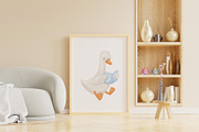 Cute goose illustrations and pattern, an Animal Illustration by ElenaPlatovaArt (Thumbnail 2 of 20)
