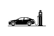 Electric Vehicle Charging Silhouette, a Graphic by musafir_fashion (Thumbnail 22 of 22)