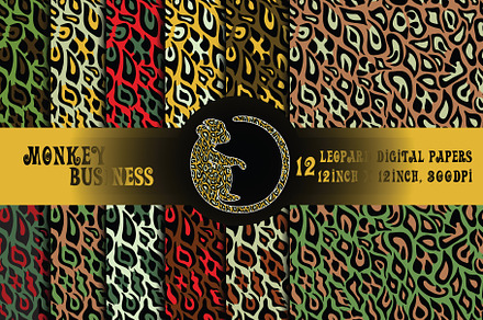Leopard digital papers,Cheetah print