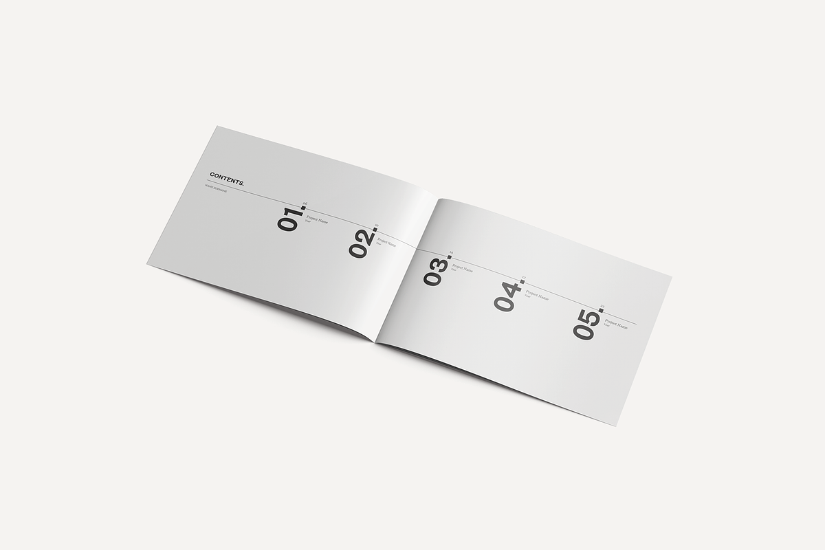 Minimalist Portfolio Template, a Brochure Template by yesitisprintable (Photo 2 of 10)